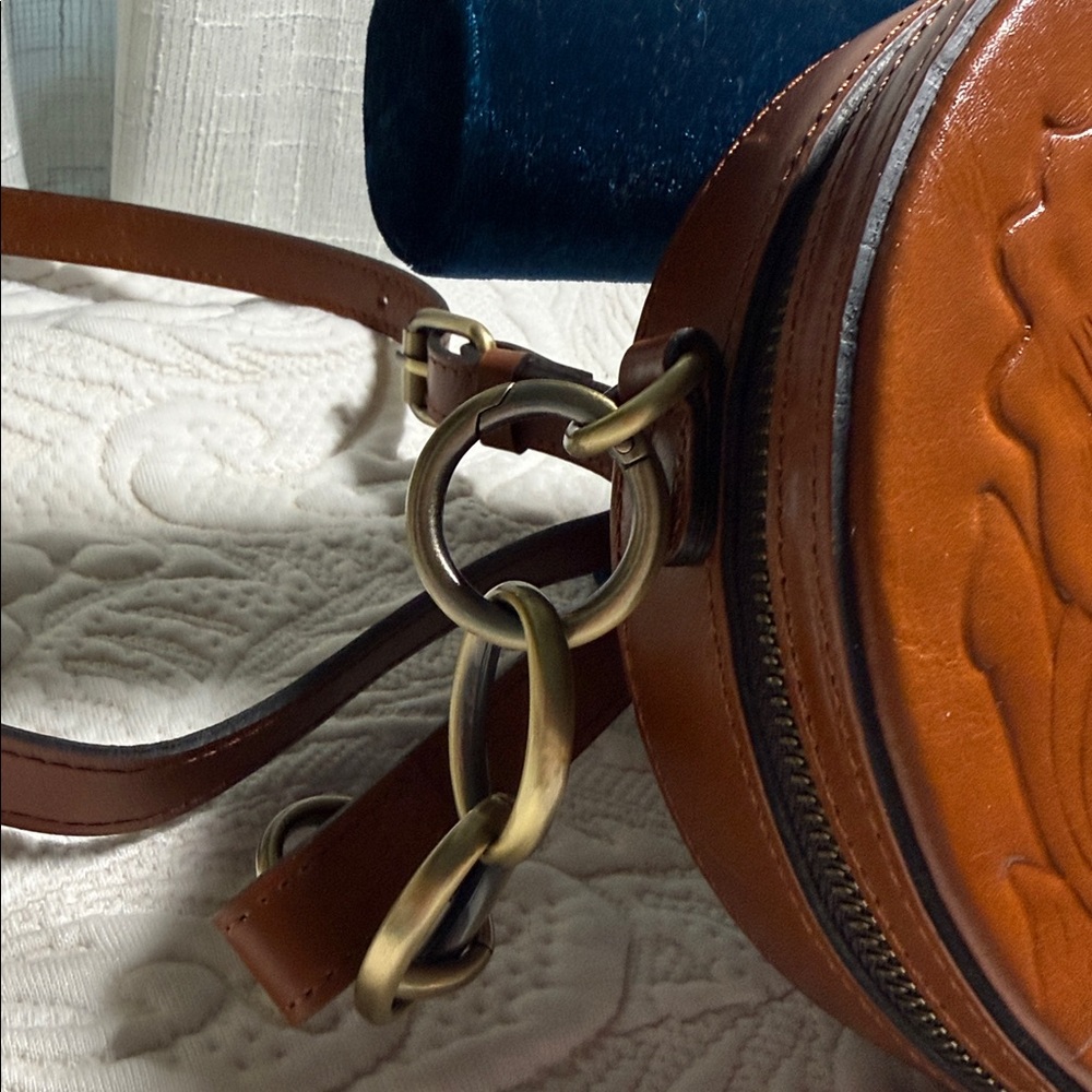 Patricia Nash Devonia Embossed Leather Round Bag - Picture 2 of 12